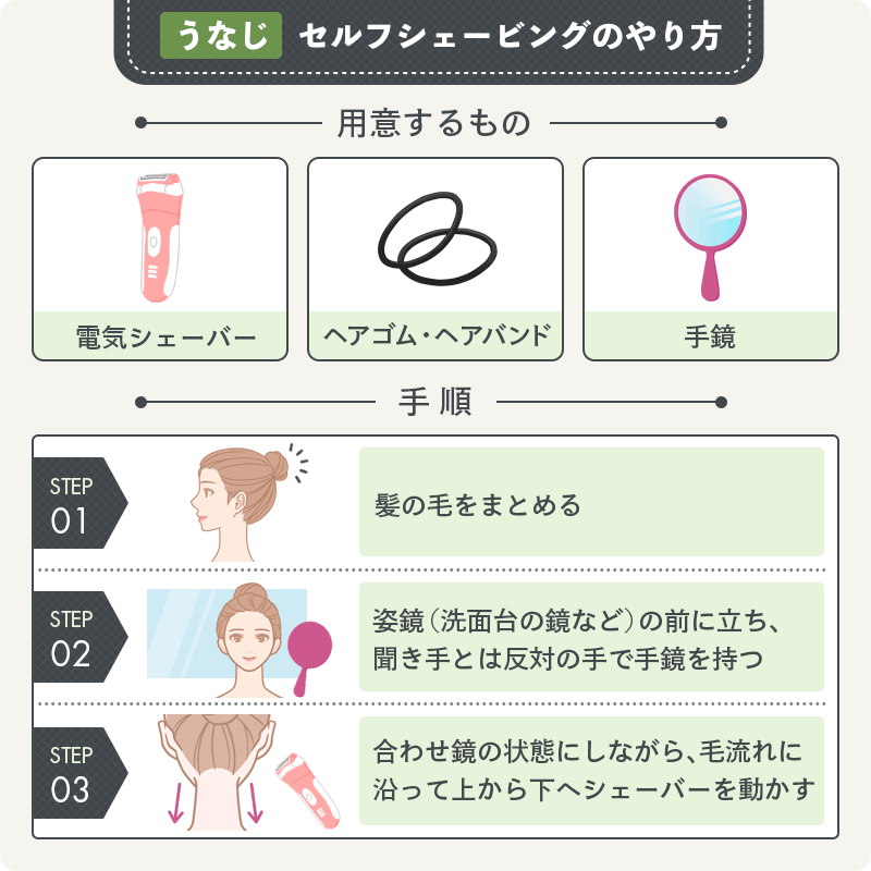 セルフうなじ脱毛